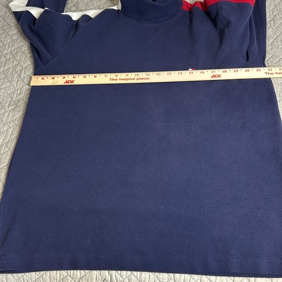 Tommy Hilfiger Mens Blue/Red/White Turtle Neck Sz L - Picture 6 of 11